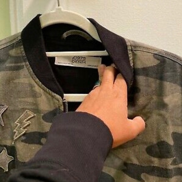 Zara Basic Dept Denim Z1975 Camo Jacket Size M - Picture 3 of 4